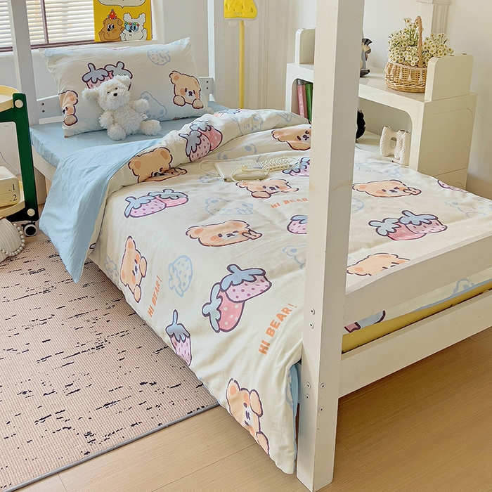 91家纺网 家纺一手货源 找家纺 曼陀罗2025新款超柔云朵棉学生宿舍上下铺三件套 宠爱