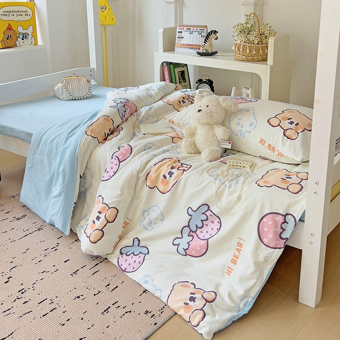 91家纺网 家纺一手货源 找家纺 曼陀罗2025新款超柔云朵棉学生宿舍上下铺三件套 宠爱