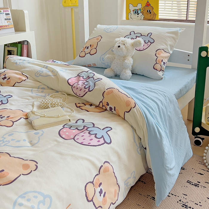 91家纺网 家纺一手货源 找家纺 曼陀罗2025新款超柔云朵棉学生宿舍上下铺三件套 宠爱