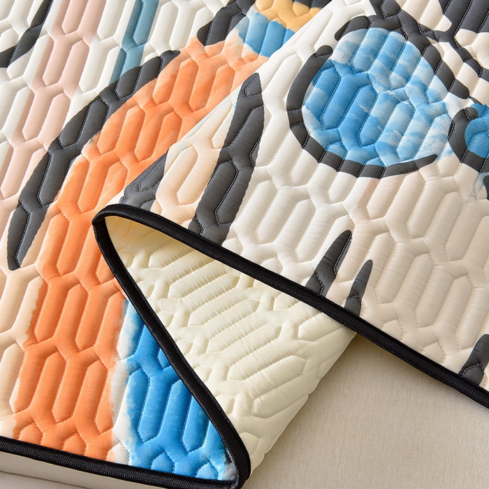 91家纺网 家纺一手货源 找家纺 炫拼家纺 2025新款凉感丝大版乳胶凉席三件套 狗狗队长