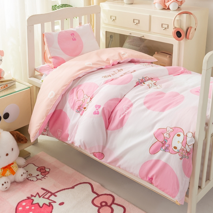 91家纺网 家纺一手货源 找家纺 （总）博雅 2025新款三丽欧全棉纯棉幼儿园三套件宿舍三件套上下铺三件套