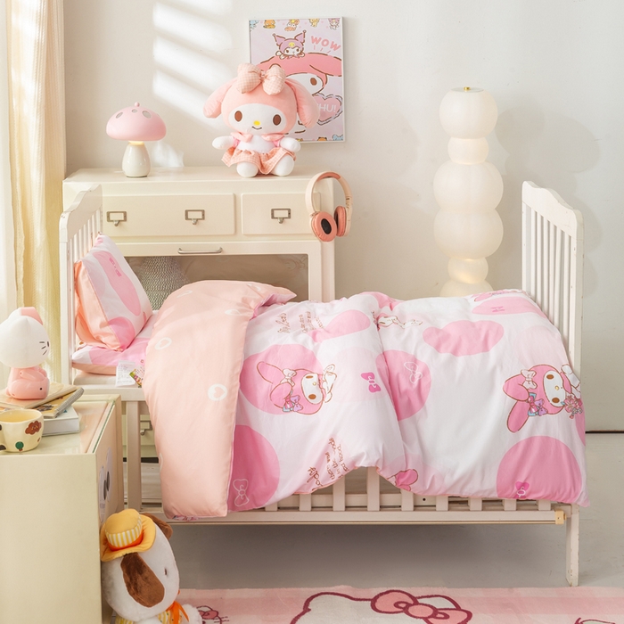 91家纺网 家纺一手货源 找家纺 （总）博雅 2025新款三丽欧全棉纯棉幼儿园三套件宿舍三件套上下铺三件套