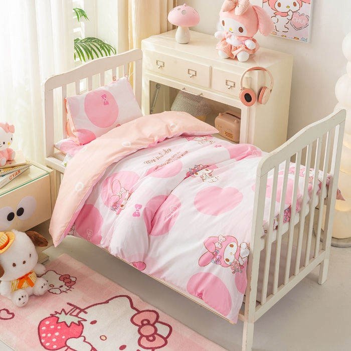 91家纺网 家纺一手货源 找家纺 （总）博雅 2025新款三丽欧全棉纯棉幼儿园三套件宿舍三件套上下铺三件套