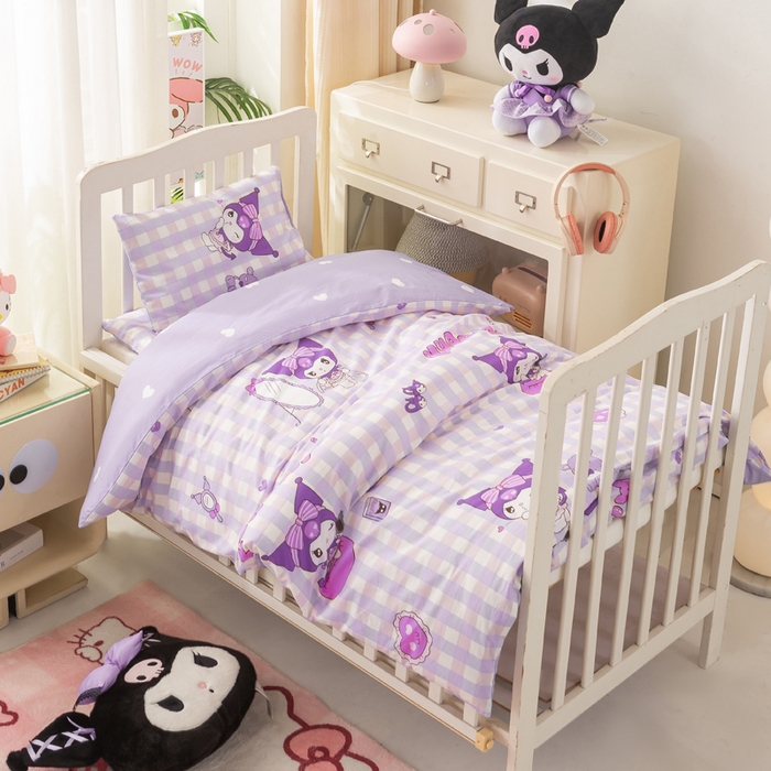 91家纺网 家纺一手货源 找家纺 （总）博雅 2025新款三丽欧全棉纯棉幼儿园三套件宿舍三件套上下铺三件套