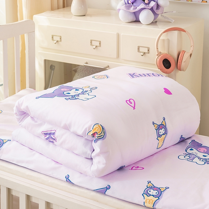 91家纺网 家纺一手货源 找家纺 博雅 2025新款三丽欧全棉纯棉幼儿园三套件宿舍三件套上下铺三件套 多彩库洛米