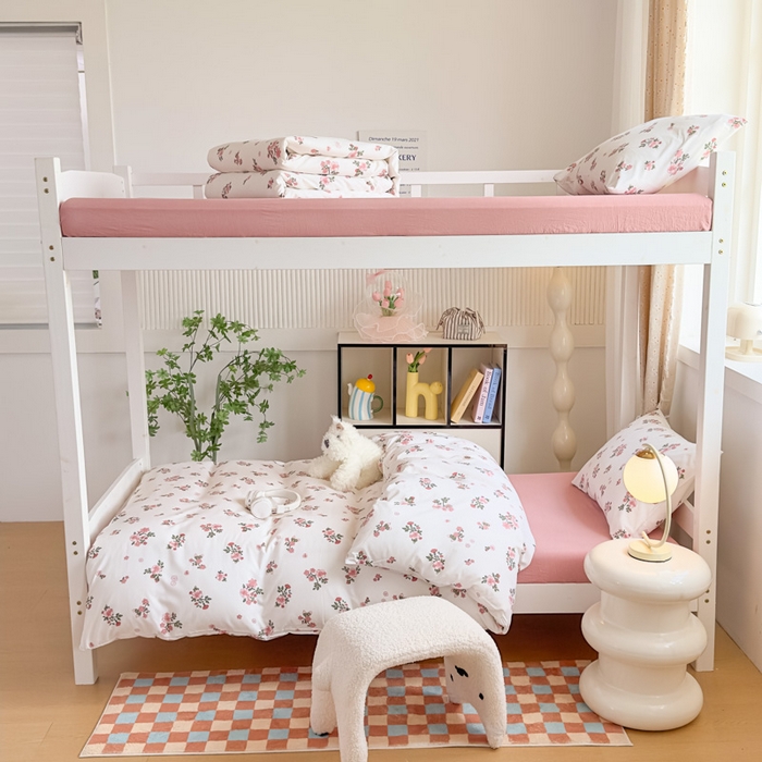 91家纺网 家纺一手货源 找家纺 曼陀罗2025新款超柔云朵棉学生宿舍上下铺三件套 花蜜