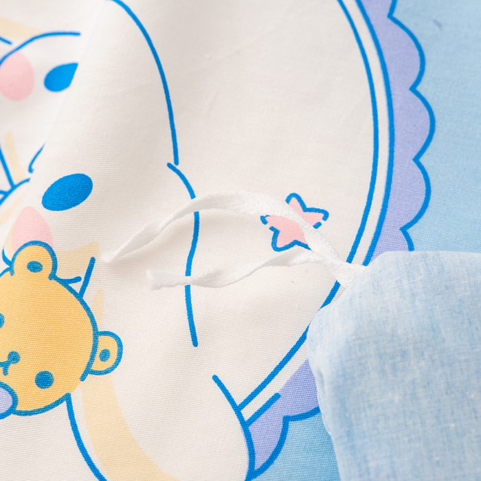 91家纺网 家纺一手货源 找家纺 博雅 2025新款三丽欧全棉纯棉幼儿园三套件宿舍三件套上下铺三件套 蓝色玉桂狗