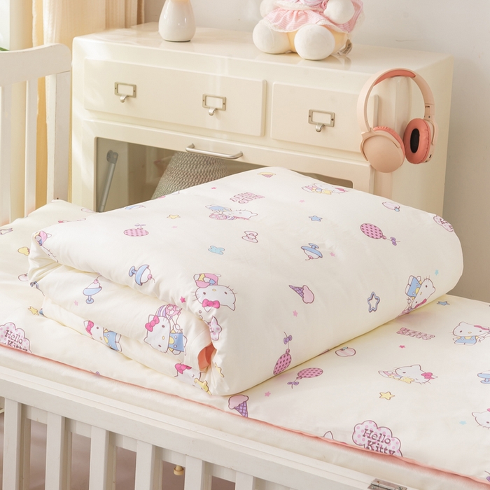 91家纺网 家纺一手货源 找家纺 博雅 2025新款三丽欧全棉纯棉幼儿园三套件宿舍三件套上下铺三件套 美美KT