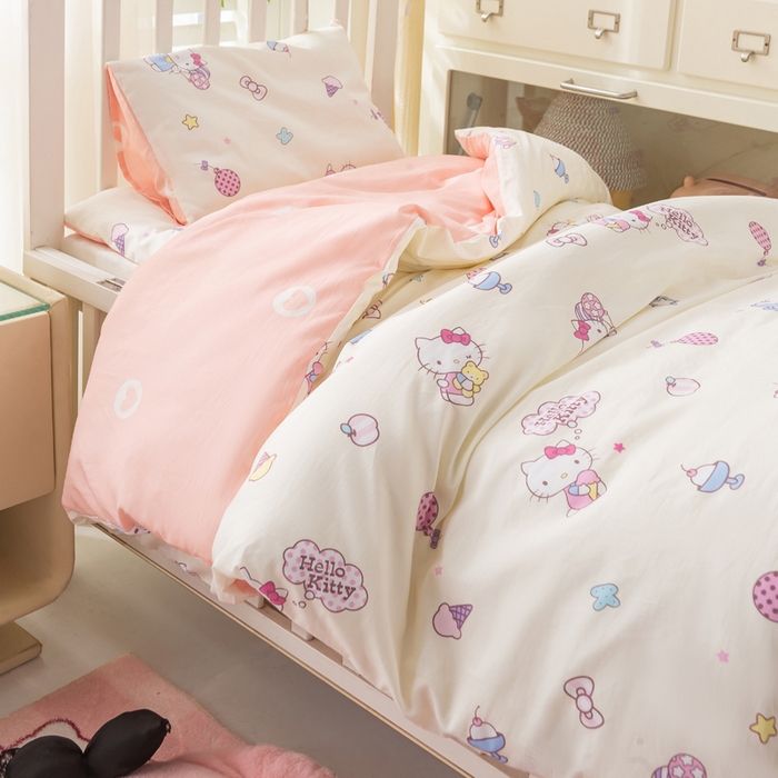 91家纺网 家纺一手货源 找家纺 博雅 2025新款三丽欧全棉纯棉幼儿园三套件宿舍三件套上下铺三件套 美美KT