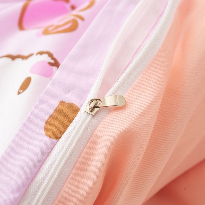 91家纺网 家纺一手货源 找家纺 博雅 2025新款三丽欧全棉纯棉幼儿园三套件宿舍三件套上下铺三件套 心心KT