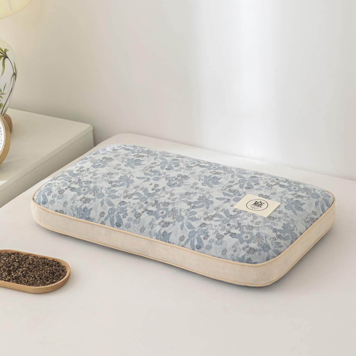 大熊枕芯 2025新款亚麻棉麻荞麦护颈枕全荞麦壳枕头枕芯 缥