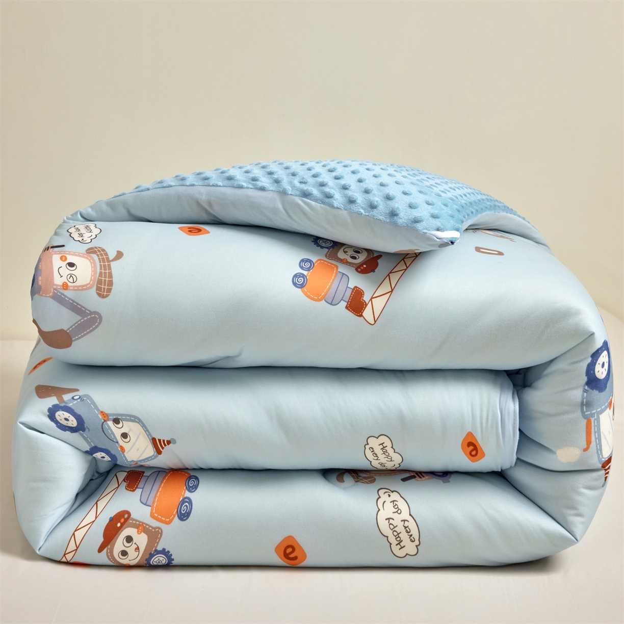 91家纺网 家纺一手货源 找家纺 优被业 2025新款A类牛奶丝针织棉豆豆被 大豆被 冬被 被子被芯 工程车队