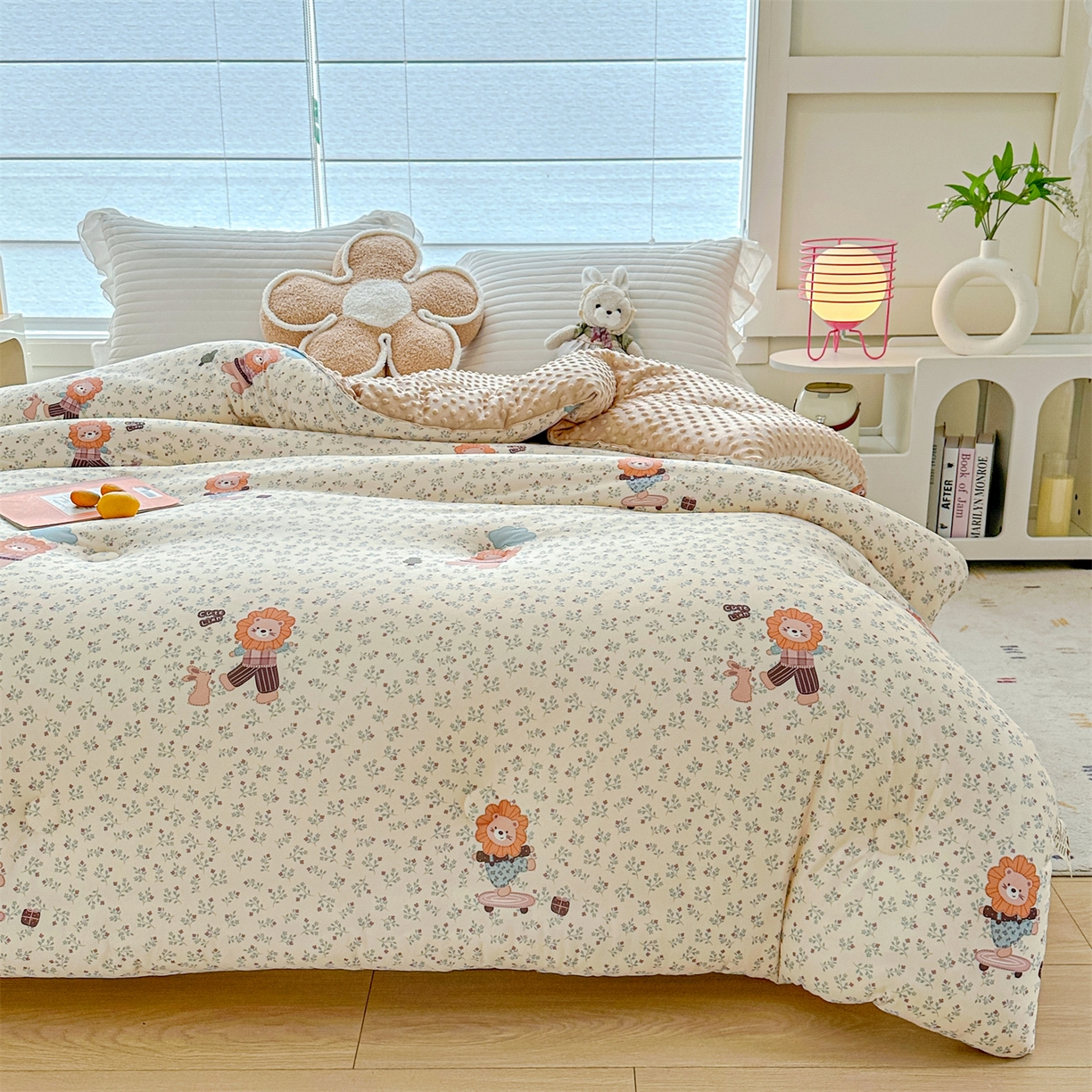 91家纺网 家纺一手货源 找家纺 优被业 2025新款A类牛奶丝针织棉豆豆被 大豆被 冬被 被子被芯 滑板狮子