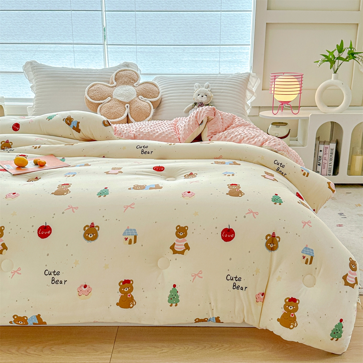 91家纺网 家纺一手货源 找家纺 优被业 2025新款A类牛奶丝针织棉豆豆被 大豆被 冬被 被子被芯 可爱萌宠