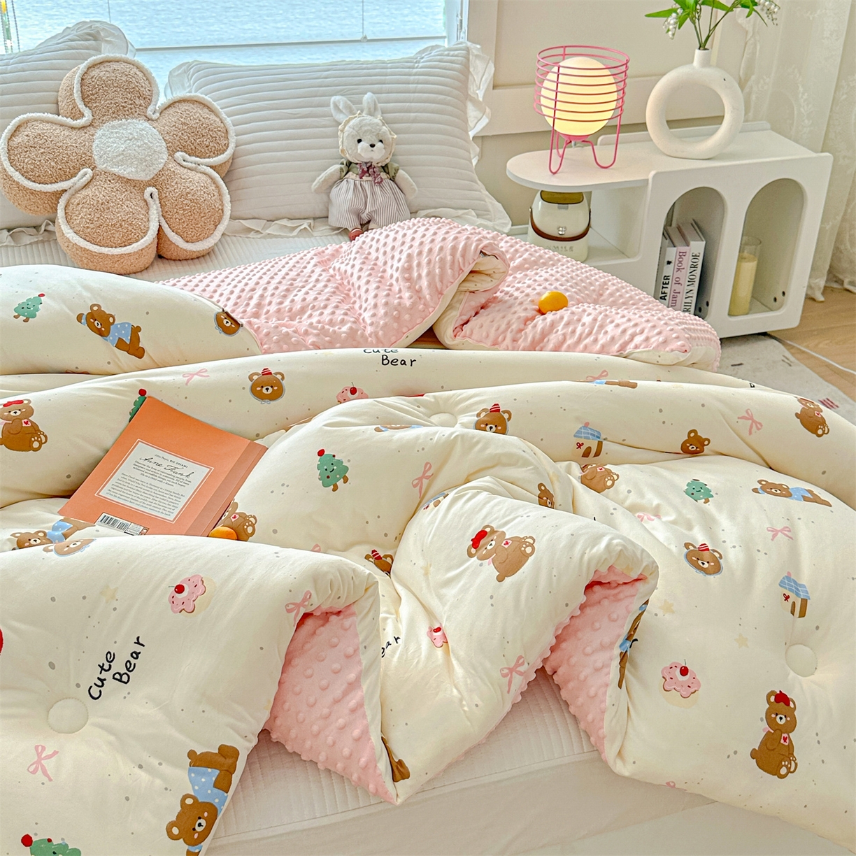 91家纺网 家纺一手货源 找家纺 优被业 2025新款A类牛奶丝针织棉豆豆被 大豆被 冬被 被子被芯 可爱萌宠