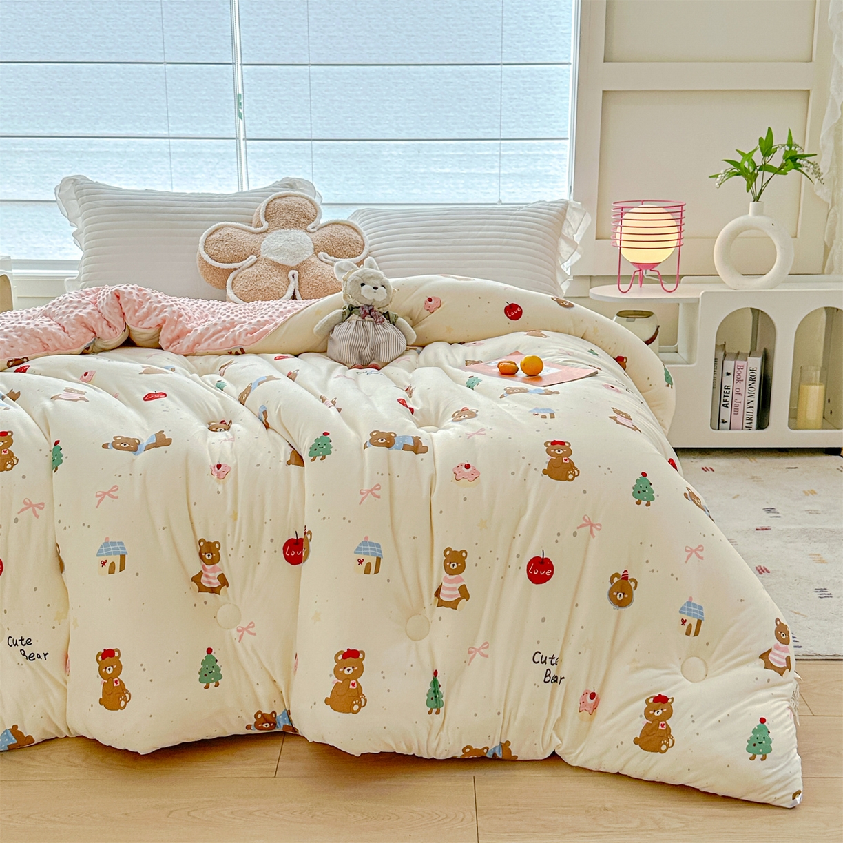 91家纺网 家纺一手货源 找家纺 优被业 2025新款A类牛奶丝针织棉豆豆被 大豆被 冬被 被子被芯 可爱萌宠