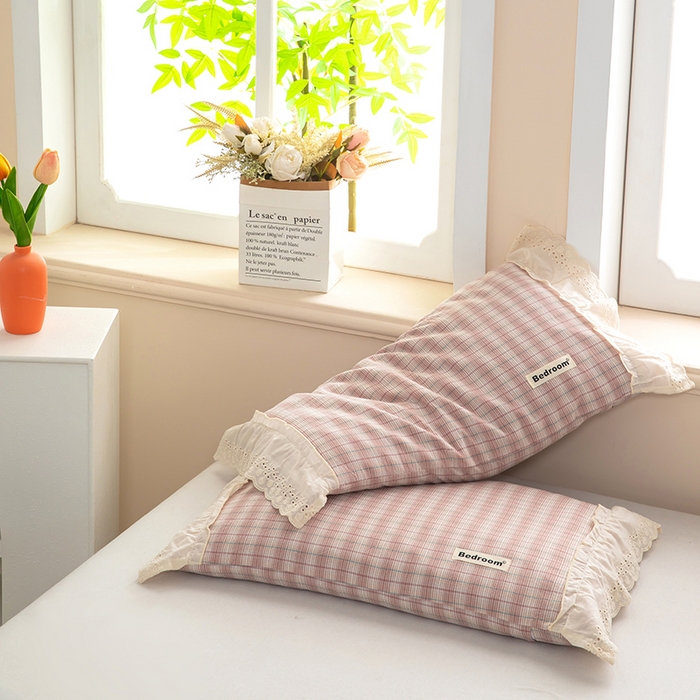 91家纺网 家纺一手货源 找家纺 （总）梦莱家纺 2025新款花边款荞麦枕枕头枕芯