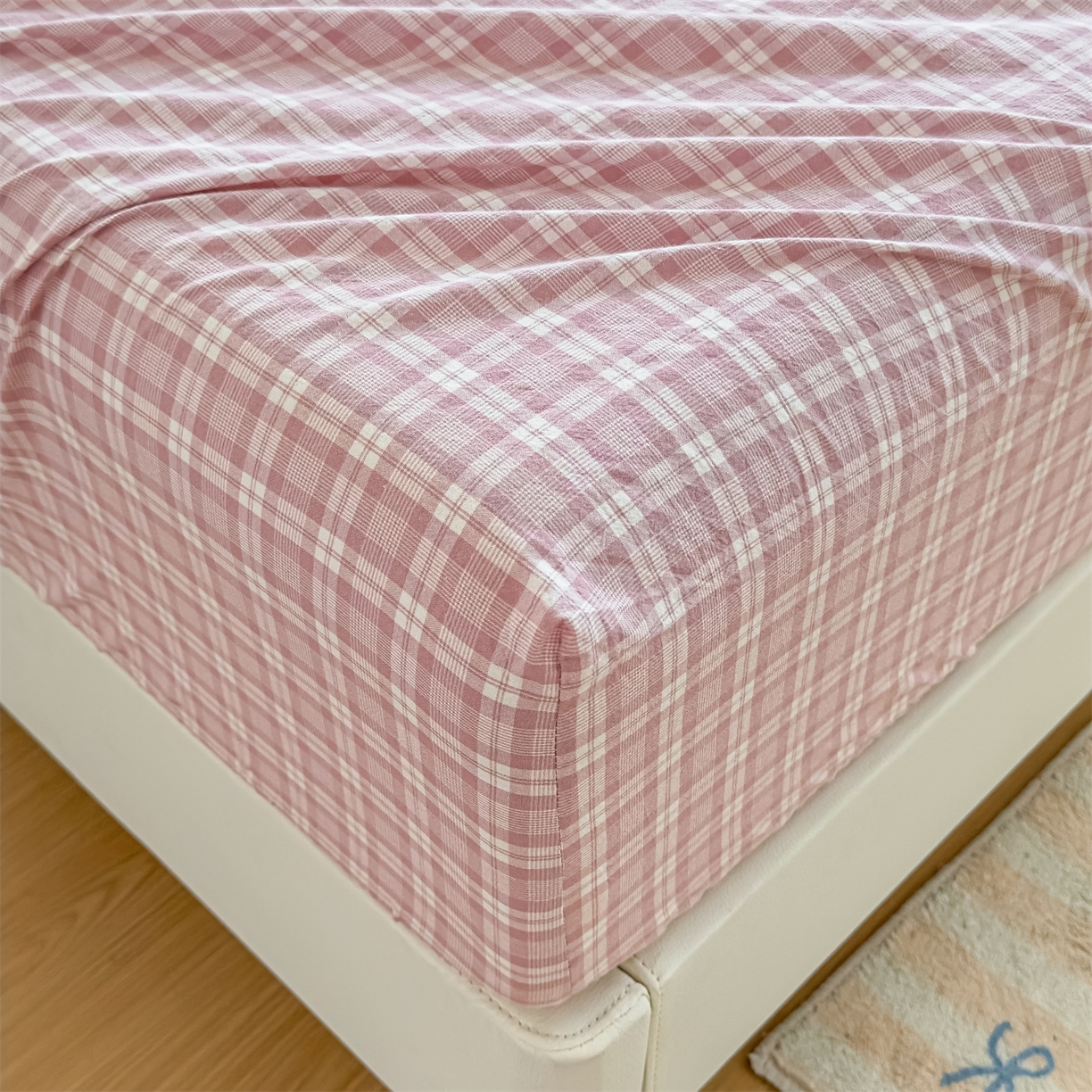 91家纺网 家纺一手货源 找家纺 （总）菡宝 2025新款全棉纯棉色织水洗棉单单床笠