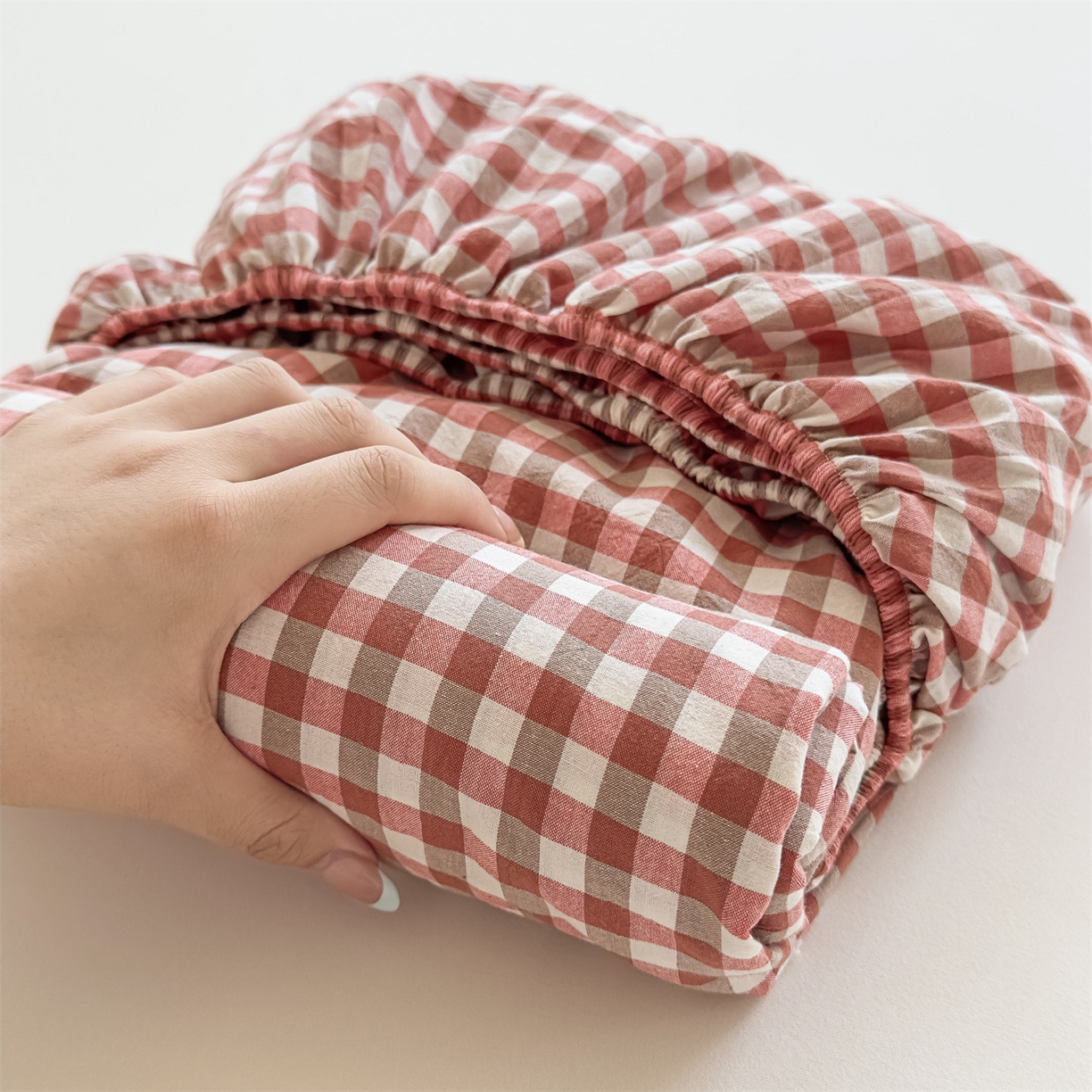 91家纺网 家纺一手货源 找家纺 （总）菡宝 2025新款全棉纯棉色织水洗棉单单床笠