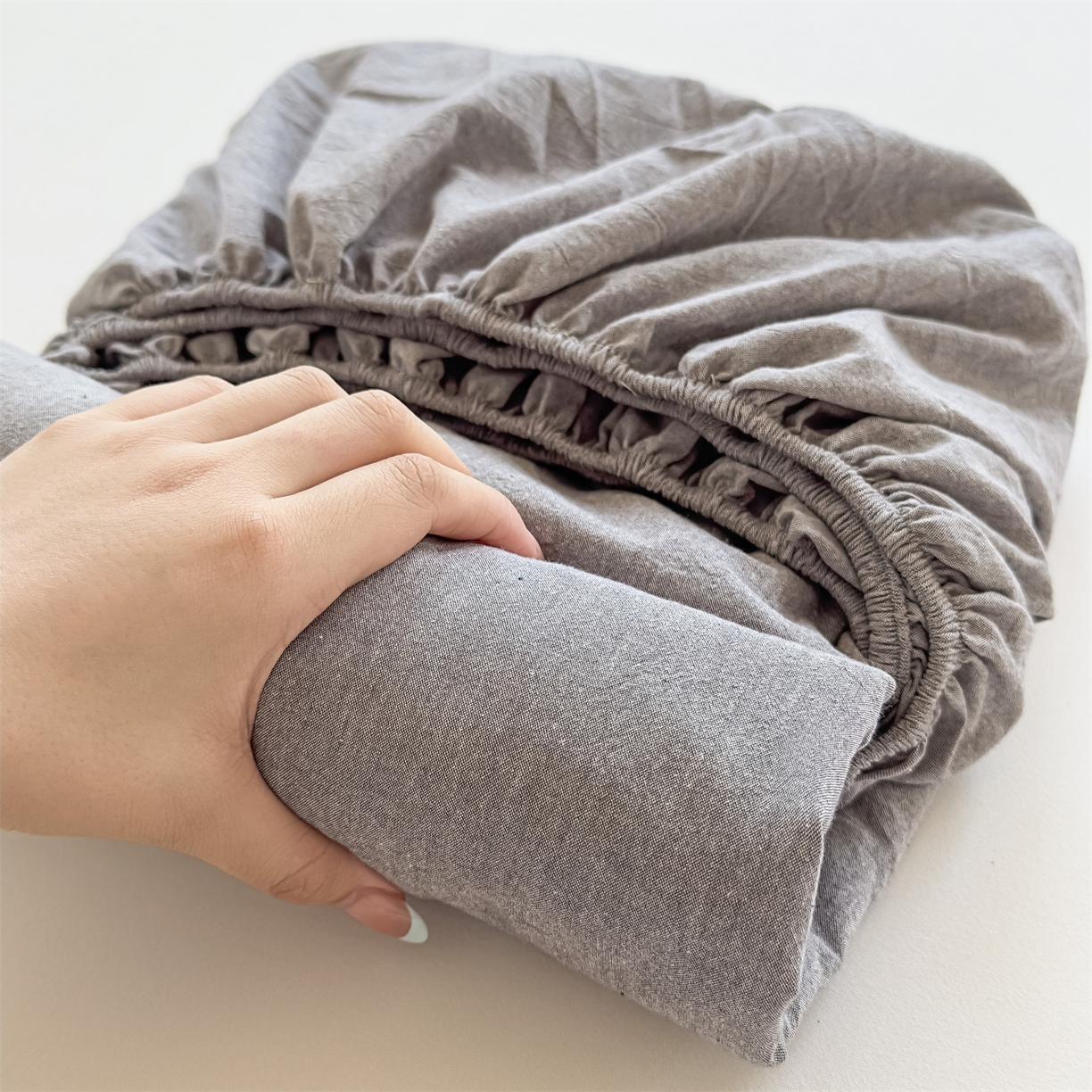 91家纺网 家纺一手货源 找家纺 （总）菡宝 2025新款全棉纯棉色织水洗棉单单床笠