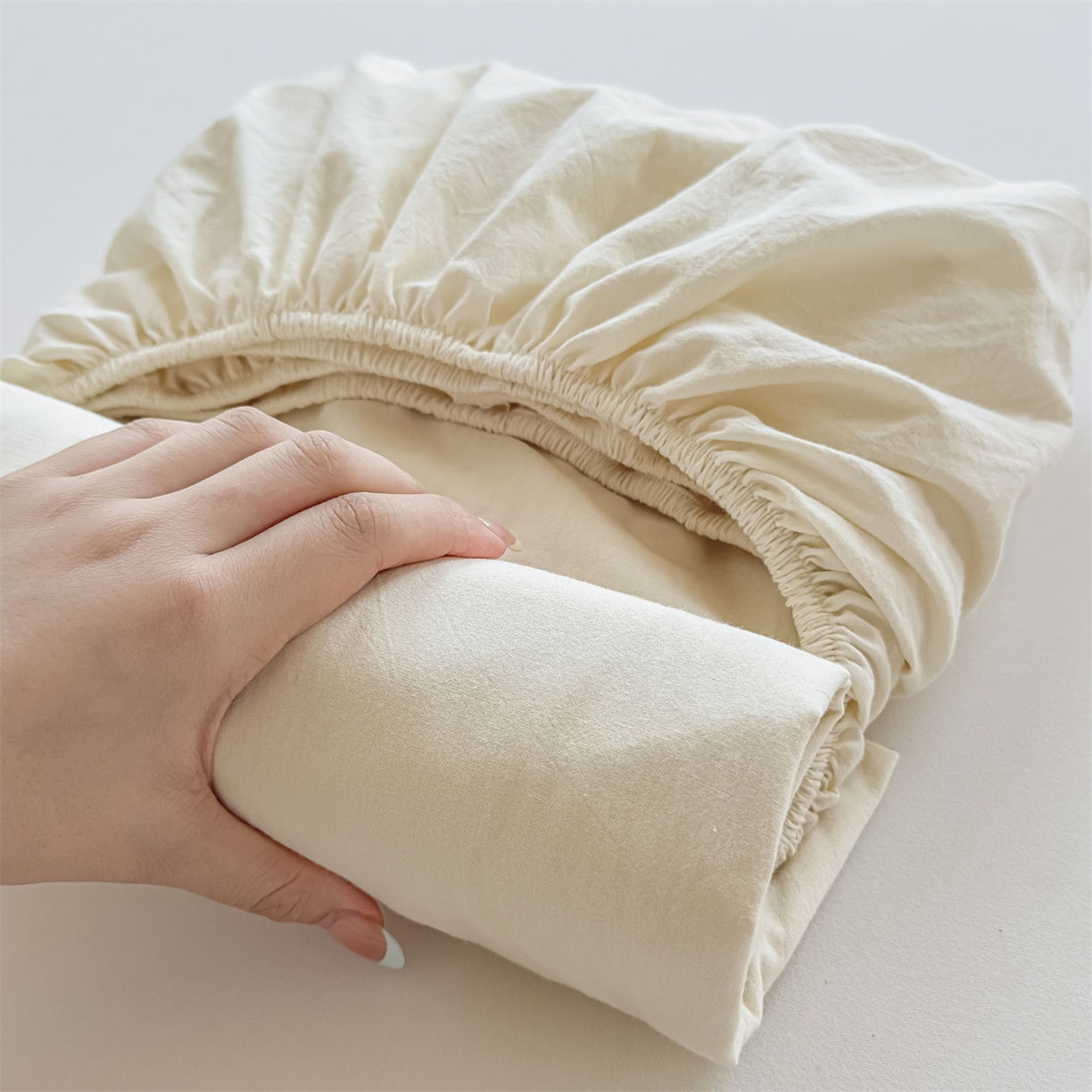 91家纺网 家纺一手货源 找家纺 （总）菡宝 2025新款全棉纯棉色织水洗棉单单床笠