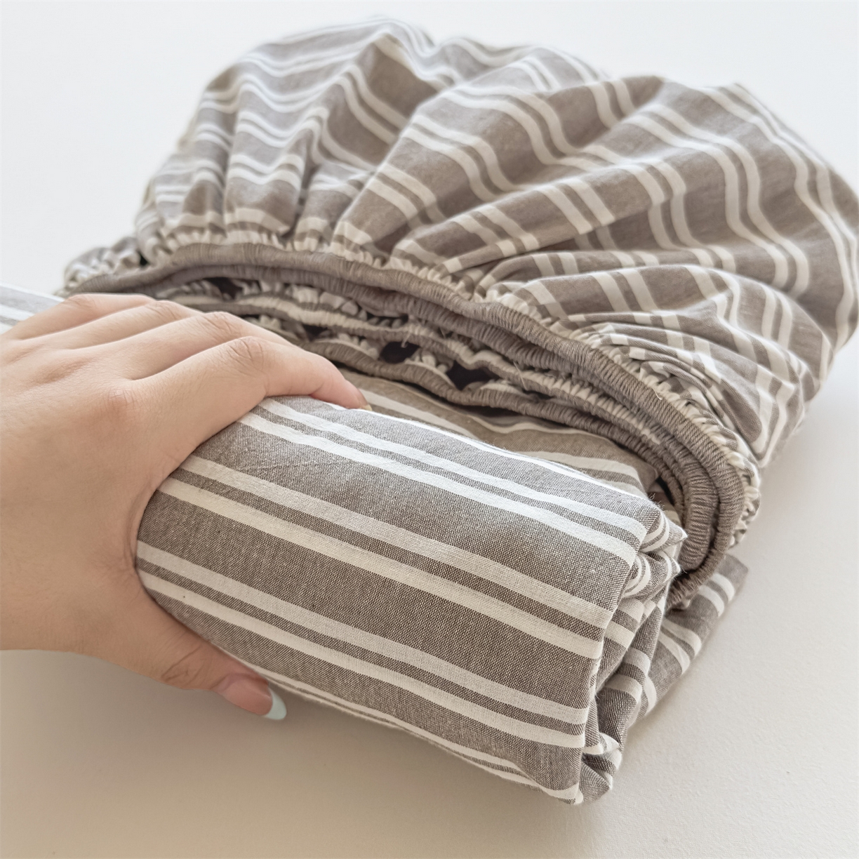 91家纺网 家纺一手货源 找家纺 （总）菡宝 2025新款全棉纯棉色织水洗棉单单床笠