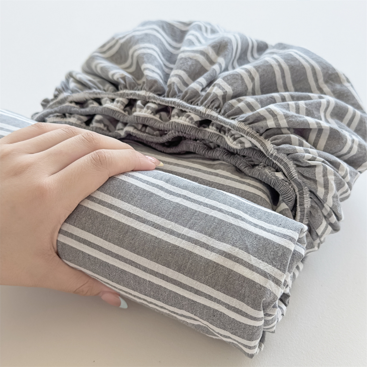 91家纺网 家纺一手货源 找家纺 （总）菡宝 2025新款全棉纯棉色织水洗棉单单床笠