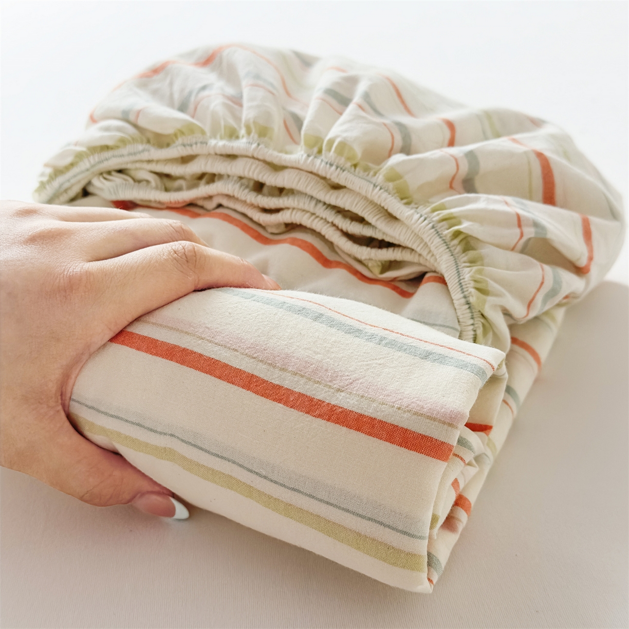 91家纺网 家纺一手货源 找家纺 （总）菡宝 2025新款全棉纯棉色织水洗棉单单床笠