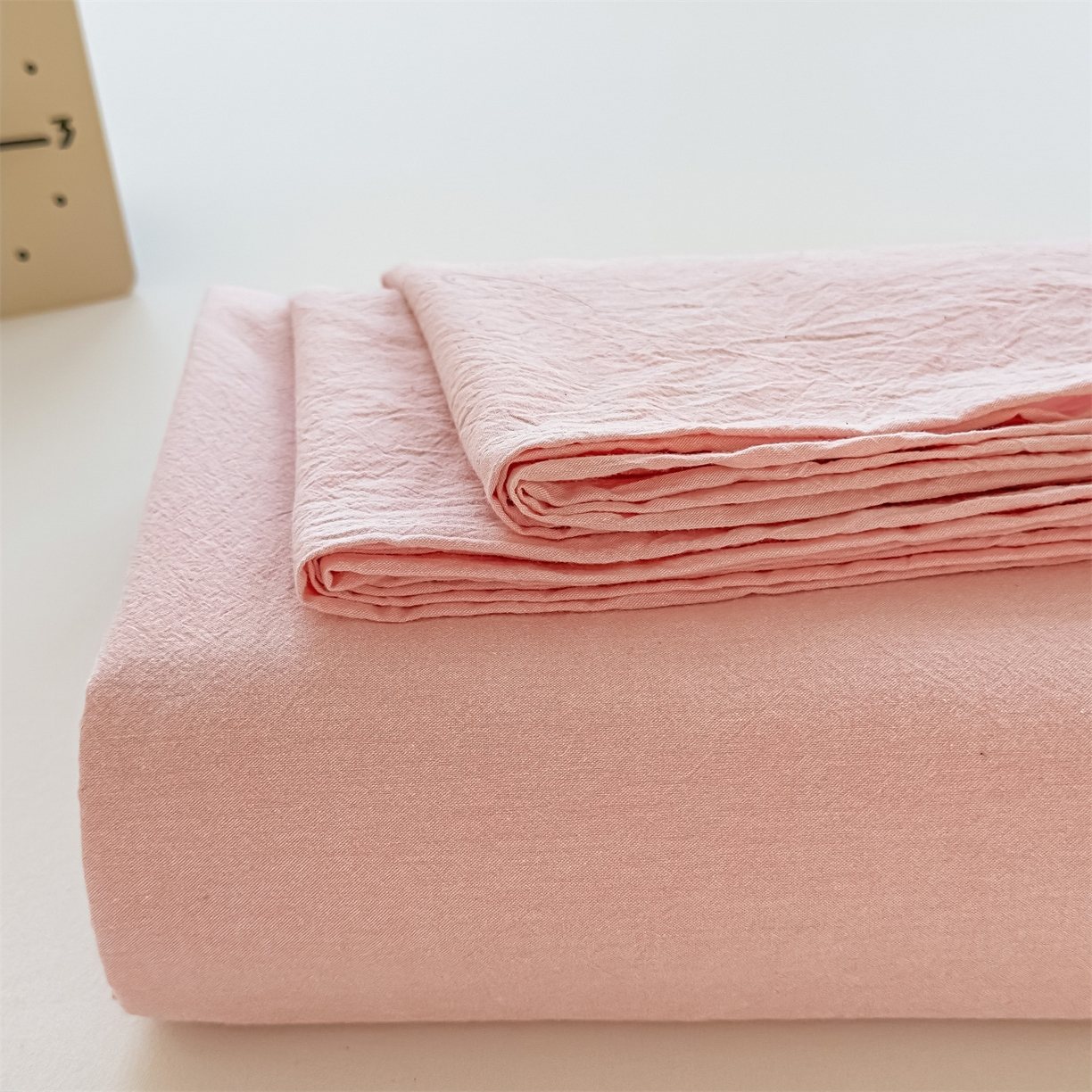 菡宝 2025新款全棉纯棉色织水洗棉单床单 粉色青年