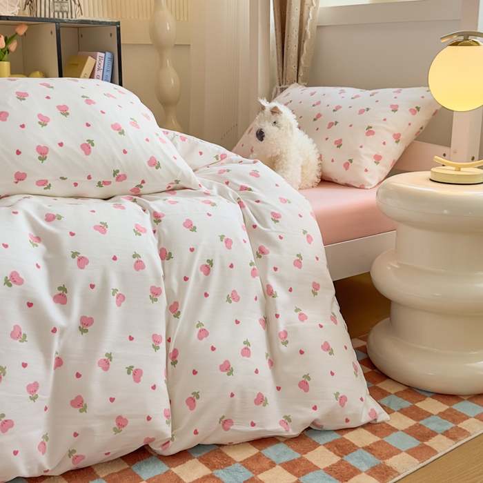 91家纺网 家纺一手货源 找家纺 曼陀罗2025新款超柔云朵棉学生宿舍上下铺三件套 小幸运