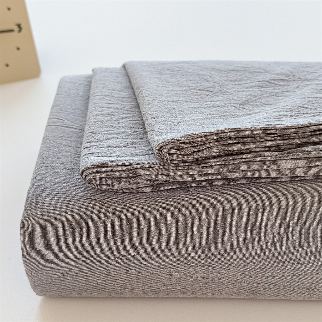 菡宝 2025新款全棉纯棉色织水洗棉单床单 灰色青年