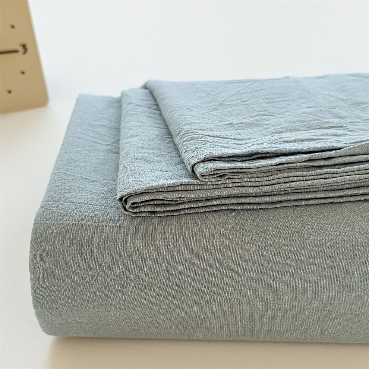 菡宝 2025新款全棉纯棉色织水洗棉单床单 兰色青年