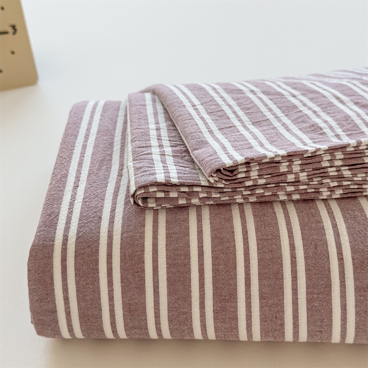 菡宝 2025新款全棉纯棉色织水洗棉单床单 牧野魅影紫