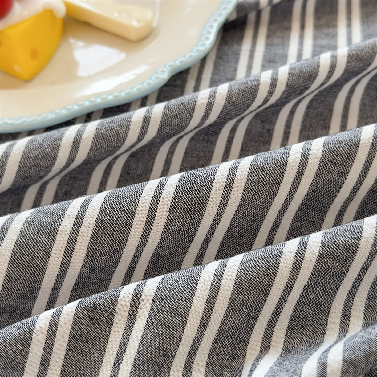 91家纺网 家纺一手货源 找家纺 菡宝 2025新款全棉纯棉色织水洗棉单床单 牧野丈青灰