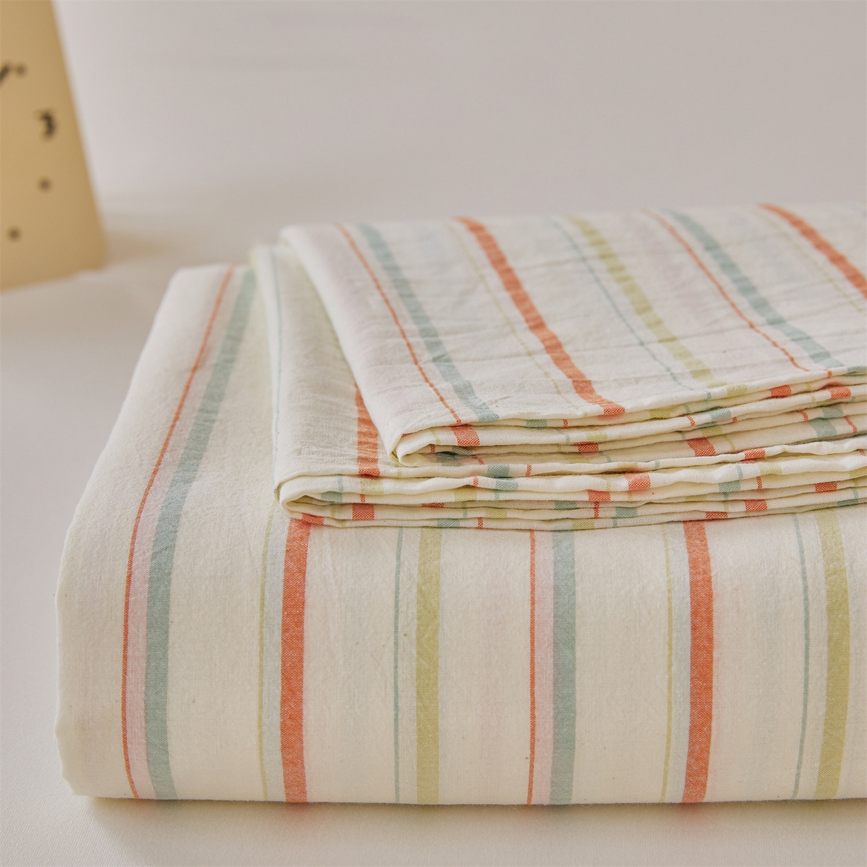 菡宝 2025新款全棉纯棉色织水洗棉单床单 且乐绿青年