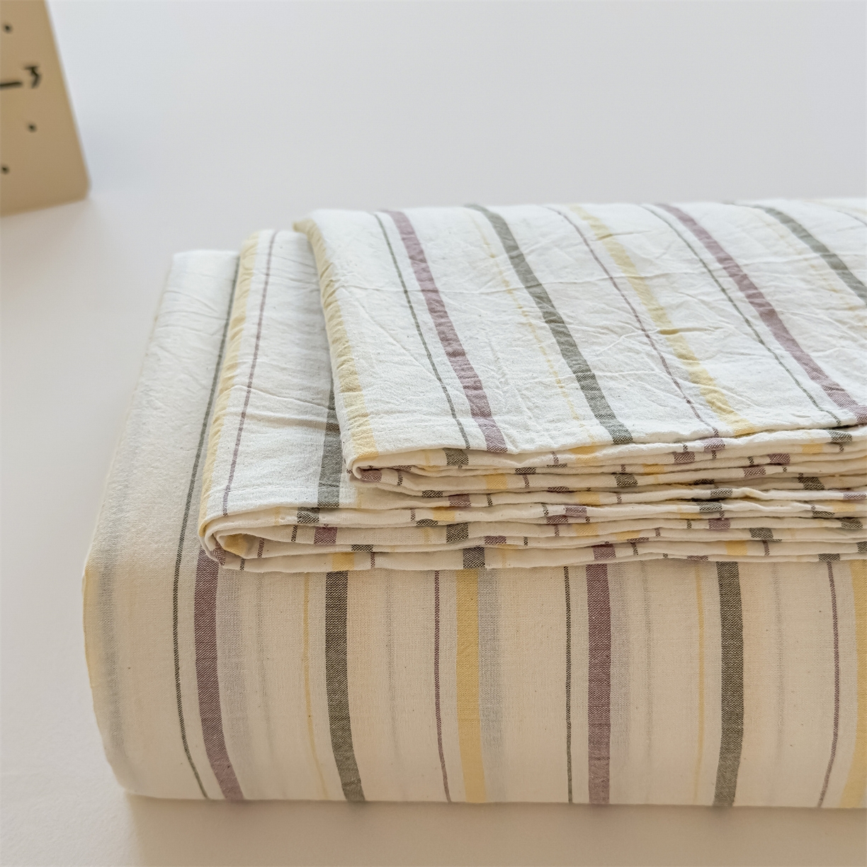 菡宝 2025新款全棉纯棉色织水洗棉单床单 且乐紫青年