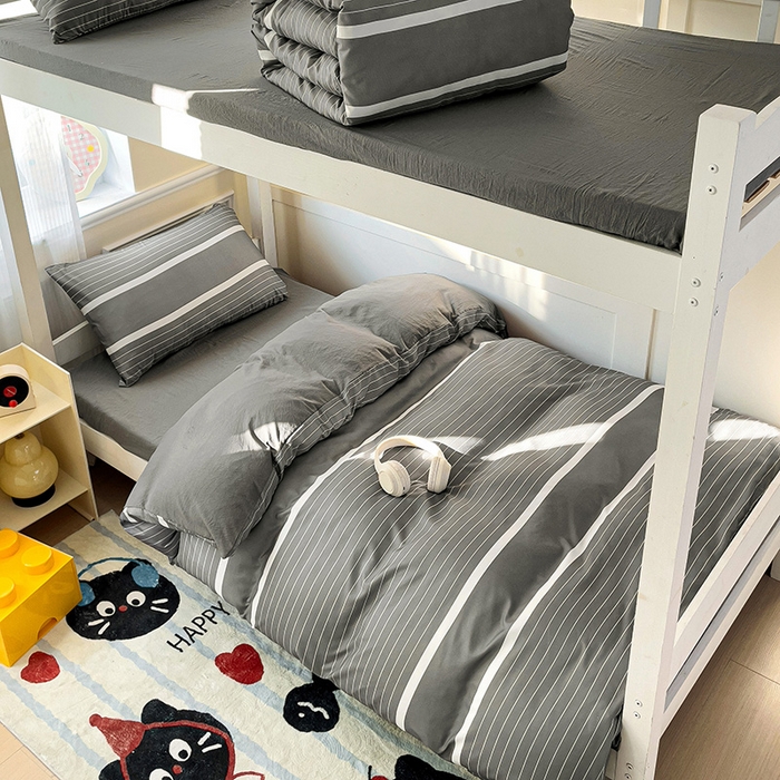 91家纺网 家纺一手货源 找家纺 曼陀罗2025新款超柔云朵棉学生宿舍上下铺三件套 威斯汀