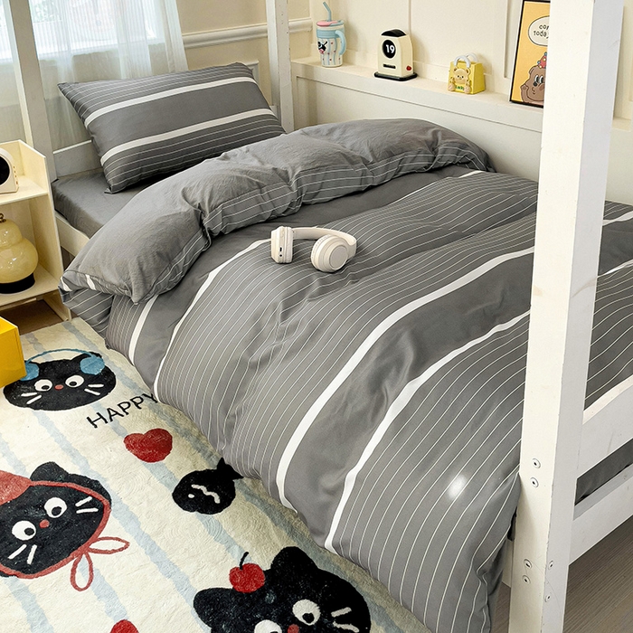 91家纺网 家纺一手货源 找家纺 曼陀罗2025新款超柔云朵棉学生宿舍上下铺三件套 威斯汀