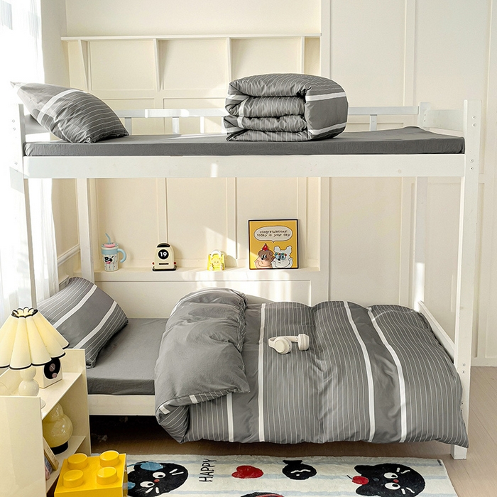 91家纺网 家纺一手货源 找家纺 曼陀罗2025新款超柔云朵棉学生宿舍上下铺三件套 威斯汀