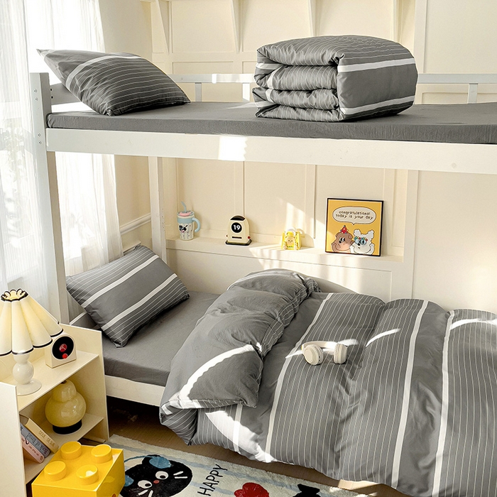 91家纺网 家纺一手货源 找家纺 曼陀罗2025新款超柔云朵棉学生宿舍上下铺三件套 威斯汀