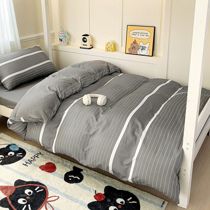 91家纺网 家纺一手货源 找家纺 曼陀罗2025新款超柔云朵棉学生宿舍上下铺三件套 威斯汀