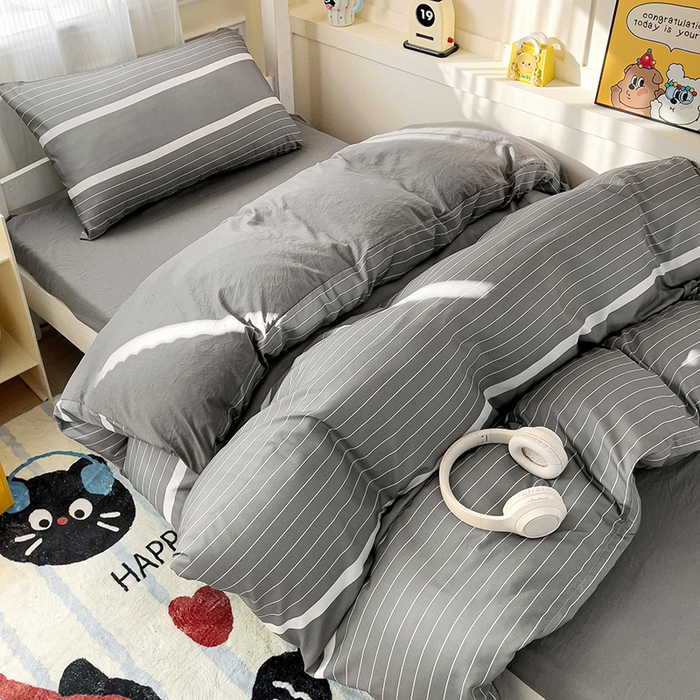 91家纺网 家纺一手货源 找家纺 曼陀罗2025新款超柔云朵棉学生宿舍上下铺三件套 威斯汀