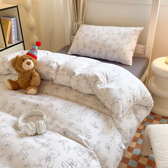 91家纺网 家纺一手货源 找家纺 曼陀罗2025新款超柔云朵棉学生宿舍上下铺三件套 晚风告白