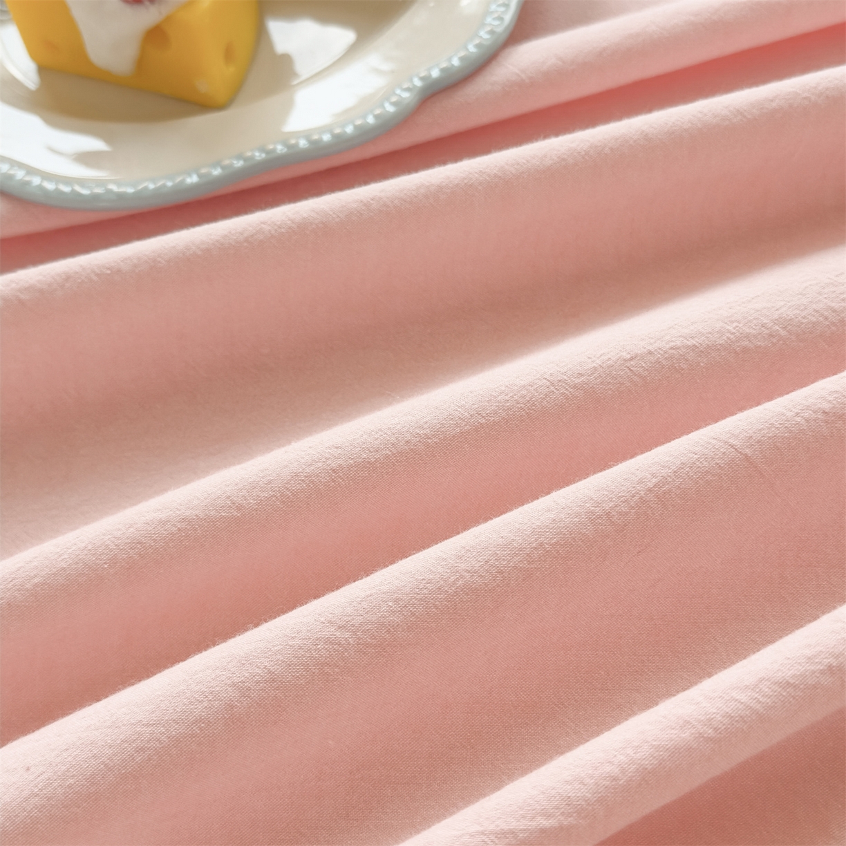 91家纺网 家纺一手货源 找家纺 菡宝 2025新款全棉纯棉色织水洗棉单品系列单枕套枕套单品 粉色青年