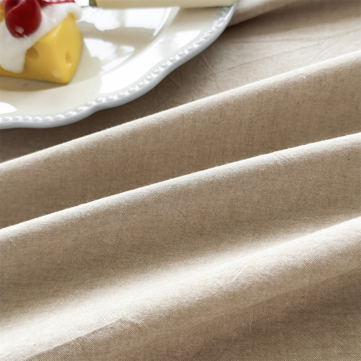 91家纺网 家纺一手货源 找家纺 菡宝 2025新款全棉纯棉色织水洗棉单品系列单枕套枕套单品 卡其青年