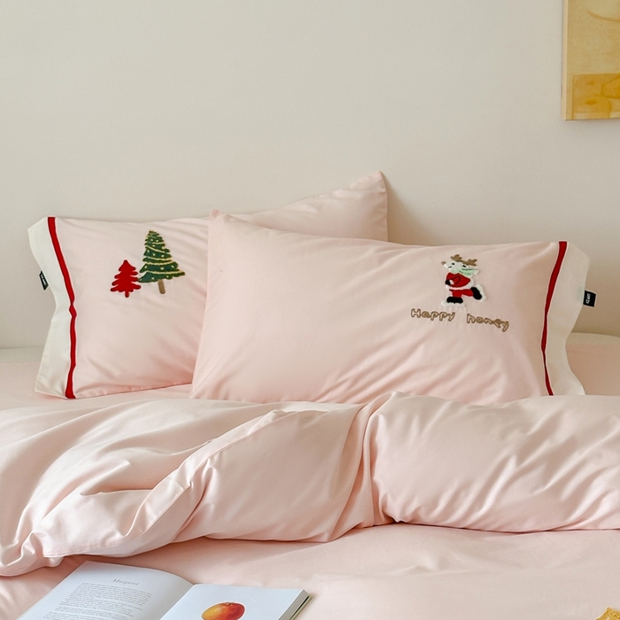 91家纺网 家纺一手货源 找家纺 （总）佳汐蓝家纺 2025秋冬新款森系北欧风毛巾绣四件套—森林秘境