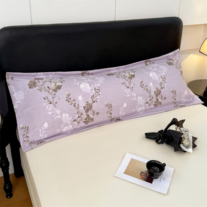 圣比熊 2025新款原麻双人枕套宿舍情侣枕芯套家用加长枕头套内胆套仿亚麻 春风序