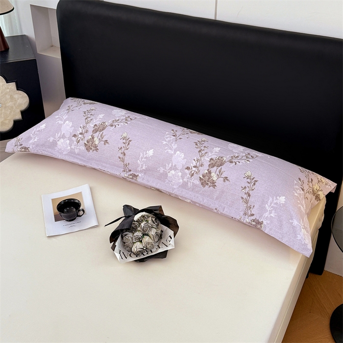 91家纺网 家纺一手货源 找家纺 圣比熊 2025新款原麻双人枕套宿舍情侣枕芯套家用加长枕头套内胆套仿亚麻 春风序