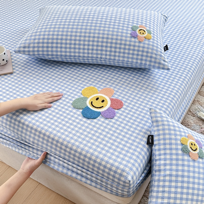 91家纺网 家纺一手货源 找家纺 （总）佳汐蓝家纺 2025新款秋冬水洗棉单床笠单品床笠单件床笠