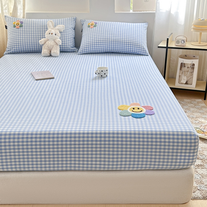 91家纺网 家纺一手货源 找家纺 （总）佳汐蓝家纺 2025新款秋冬水洗棉单床笠单品床笠单件床笠